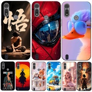 For Motorola Moto E6S E6i Case Phone Cover Protective Soft Silicone Black Tpu Case anime cute funny 