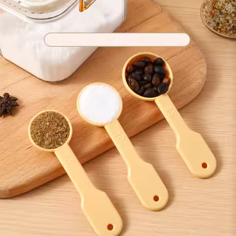 6pcs/set Multi-functional Plastic Measuring Spoon Set Nestable Sugar Spice Coffee Measure Spoons Bak