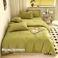 HIJAU Bedsheet lemon green anti-slipPOLOS complete height 20cm to 40cm anti-slip bedsheet double rub