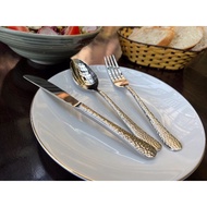 Set of 3 Knives - Forks - Forks with snakeskin pattern