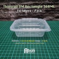 promo Thinwall DM 360 ML Rectangle Isi 50pcs