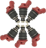 JESBEN 16600-96E01 6pcs Fuel Injectors 4 Holes Replacement for Nissan Maxima 3.0L 1992-1999 Infiniti