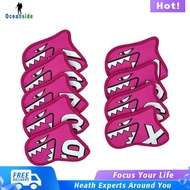 Oceanside 9Pcs Headcovers Shaft Protector Waterproof Gift Golf Iron Covers Set for Beginners Club Di