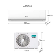 Hisense Aircond 1HP / 1.5HP / 2HP / 2.5HP (R32) Inverter Aircond Air Conditioner Penghawa Dingin AI1