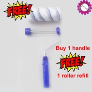 [READY STOCKS] 7" PAINT ROLLER HANDLE FREE ROLLER REFILL SET / ROLLER CAT 7" / BATANG ROLLER CAT RUM