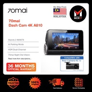 70mai Dash Cam 4K A810 with RC12 Rear Camera | IMX678 Sony Image Sensor | 3.0" IPS Display | 150° FO