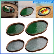 [Beauty] Begonia Flower Glass Tray Candy Glass Tray Fruit Storage Organizer Bread Storage