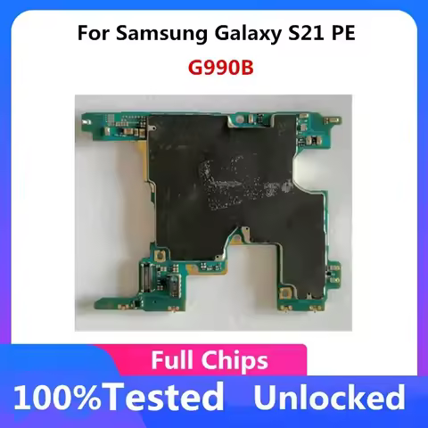 128G for Samsung Galaxy S21 FE G990B G990U Motherboard Unlocked 5G Mainboard Full Chips 100% Tested 