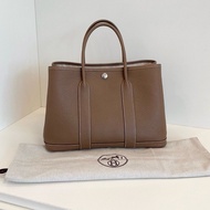 Hermes 大象灰 garden party30 花園包30 TC皮 D刻