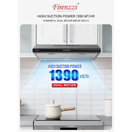 FIRENZZI 1390m³/hr  Slim Hood Cooker Hoods Low noise 60CM FH-602 BK High Suction Power