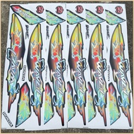 Wave Car Stickers Wave i Removable Stickers Lightning Pattern 7 Colors Chromium Paired Wave 50/100/1