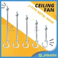 J TYPE Ceiling Hanger Fan Metal Hook Kipas Siling Fan Bracket Penyangkut Kipas Hammock Anchor Fan Br