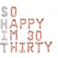 So Happy Im Thirty 30th Birthday Happy Letter Balloon Package Adult 30th Birthday Party