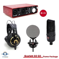 Focusrite Scarlett2i2 Second Generation Recording Studio Advanced Version-Set Set [Audio World]