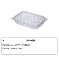 OPS OP-2H clear food container ( ±100pcs) / Bekas makanan OPS OP-2H ( ±100pcs)