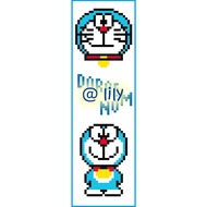 DIY Handmade DORAEMON Grosgrain Ribbon BookMark Counted Cross Stitch KIT Jahitan Silang Embroidery