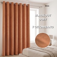 Minimalist Blackout Curtains with 7 Fine Embossed Waves