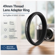 49mm Thread Adapter Ring for Fujifilm X100VI X100V | Durable Metal Filter Mount