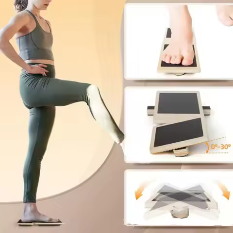 Wooden Balance Board Slanted Design Stretching Board Easy to Clean Fully Assembled