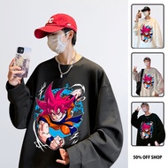 紅髮悟空 七龍珠 超級賽亞人之神 粗針純棉落肩大學TEE 男女長袖T 台灣製原創動漫