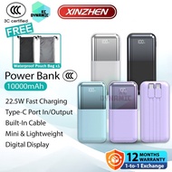 【3C Certified】Xinzhen PB188 10000mAh Powerbank Fast Charging Power Bank Mini Built In Cable Pawer Ba