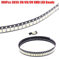 ลูกปัด3030 LED แบบ SMD 100ชิ้นไฟแสงขาว1W 3V/6V/9V สำหรับไดโอดแอลอีดีทีวี