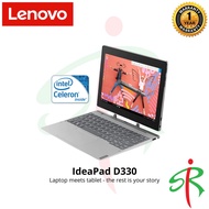 Lenovo IdeaPad D330 81H300J7MJ 10.1 Touch 2-In-1 Laptop Mineral Grey (Celeron N4000, 4GB, 64GB, Inte