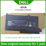 ☸ DJ1J0 (11.4V 42WH) serba baharu serasi dengan bateri DELL Latitud 12 7000 7280 7380 7480 Tablet PC