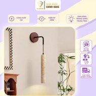 EG Lighting Decor Wall Lamp Travertine CD-206 Stone Butter Tube - 3 Light Modes - Length 28cm -