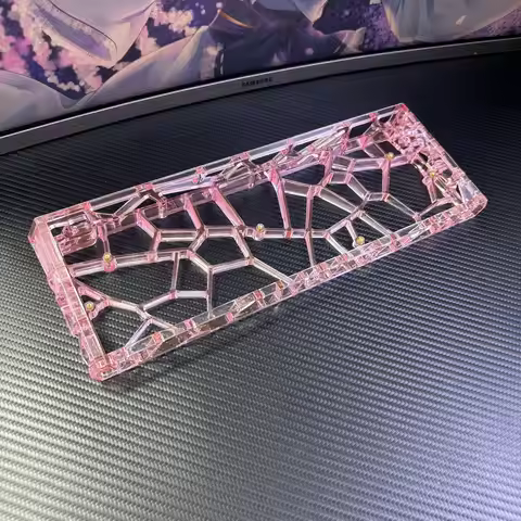 PC Transparent Keyboard Case Kit, Injection Molded Shell for Wooting 60HE & Magnetic Switch Keyboard