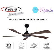 FIERO NICA 62" DC MOTOR FAN, DARK WOOD BEST SELLER, 100% ORIGINAL BRAND NEW SET