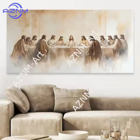 1PC ，Last Supper Wall Art, Christian Artwork, Last Supper Painting, Last Supper Canvas, Modern Chris