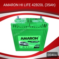 แบตเตอรี่รถยนต์ AMARON HI LIFE 42B20L แบตแห้ง แบตเก๋งเล็ก , ECO ประกันนาน