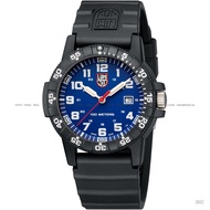 LUMINOX 0323 Men's Analog Watch Leatherback Sea Turtle Giant 24-hours Date Quartz Silicone Blue Blac