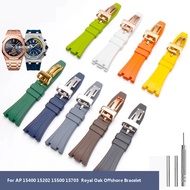 Silicone Watch Straps 26mm 27mm Watchband For AP 15400 15202 15500 15703 26470SO Royal Oak Offshore 