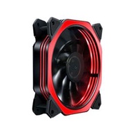 全城熱賣 - 台式電腦機箱發光風扇 散熱風扇(雙光圈內外（魔方（紅色））小4pinPWM+主板3針)