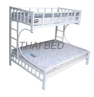 โครงเตียงเหล็ก2ชั้นที่นอนได้ทั้งครอบครัว รุ่น FAMILY Steel bunk bed ( 5F.+3F.)