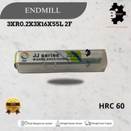 MESIN ENDMILL 3XR0.2X3X16X55L 2F HRC60 - JJ TOOLS Brand - Cutting TOOLS - Milling Machines - Precisi