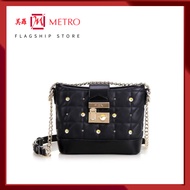 Fion Minions Lambskin Leather with Cowhide Leather Shoulder Bag - FAAFVFA004BLKBLKZZ