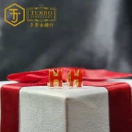 TURBO [916G] Subang H Perkataan Oren H字烧橙耳塞 H Word Orange Earrings
