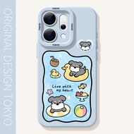 Suitable for Apple 17 Phone Case Swimming Pool Puppy iphone13promax Huawei mate80 Xiaomi 15pura16 Ne