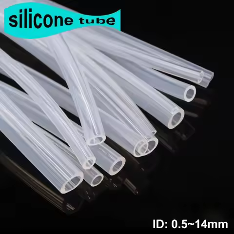 1/5/10M Food Grade Transparent Silicone Rubber Tube Pipe ID 0.5~14mm O.D Flexible Nontoxic Air Water