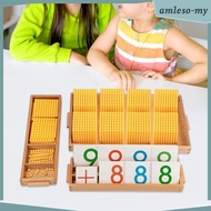 [AmlesoMY] Montessori Math Beads Toy Teaching Aids Decimal Bank Game for Preschool Kids