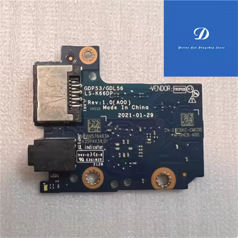 FOR Dell G15 5511 5510 LS-K66DP Ethernet Sound Card Board
