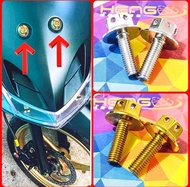 HENG Original Front Panel Fairing Cowling Gold Bolts for Yamaha Mio i125, M3 Sporty - 2pcs
