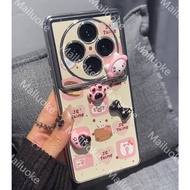 เคส Vivo X200 X100 Pro 5G เคส Vivo X200 X100 5G เคส Vivo X200 FE ตุ๊กตาเคสแมวTK ที่เหมาะสม6D หน้าต่า