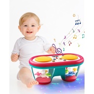 Baby Toys for 6 to 12 Months, Drum Musical Instruments Rotating Light Up Toys for 12-18 Months Kids,