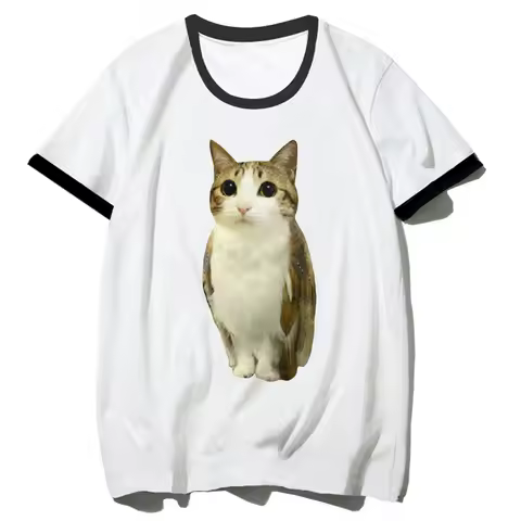 Meowl t-shirt girl 2000s Digital Retro korean clothes Classic Gothic shirt 2000s hip hop Graphic Gru