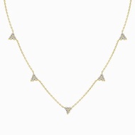 三連鋯石衛星項鍊 - 歐美項鍊 - 簡約項鍊 - 小清新