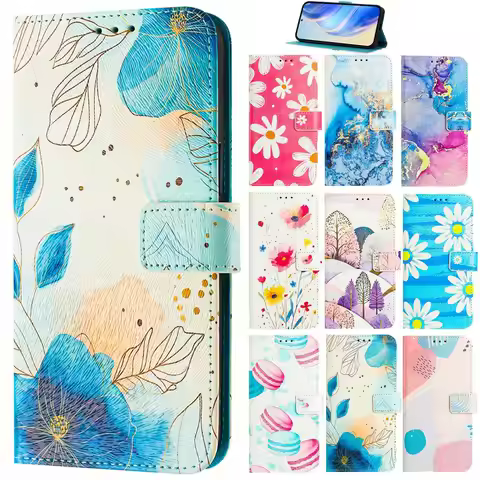 Funda POCO C65 X6 M6 Painting Leather Case for Xiaomi Redmi 14C 13 13C 12 12C 10 10C 9 9A A3 Mi 14T 